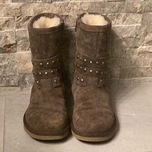 Brown Studded Uggs